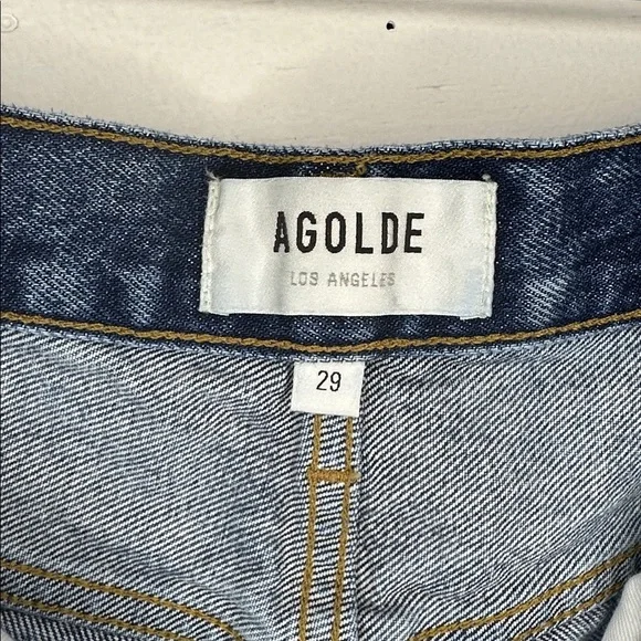 AGOLDE Dee Short Vintage High Rise Organic Cotton Denim Jean Shorts